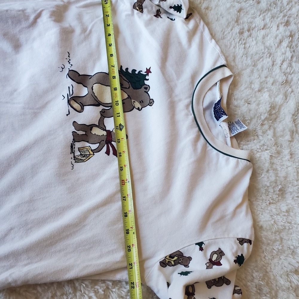 Vintage Basic Editions Intimate Women's Shirt Pajama Size Large Mama Bear - Picture 9 of 11